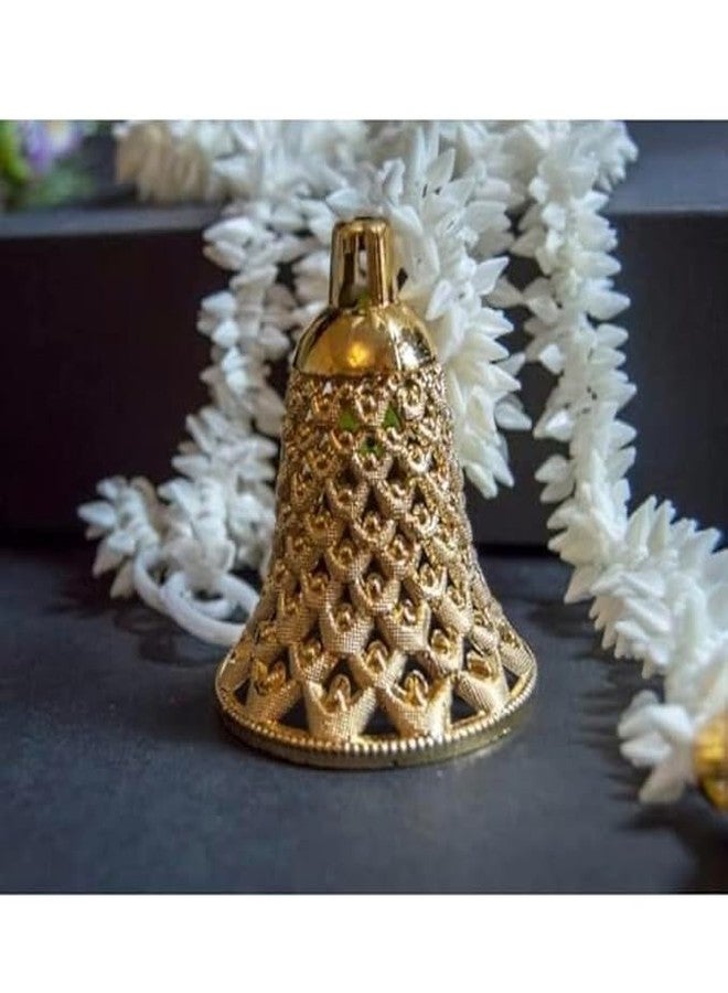 Agnirva Lightweight Golden Plastic Bells Jingle Bell for Diwali Navratri Temple Pooja Room Wedding Party Decor/Stage Backdrops, DIY Craft Decoration Items Theme Party Christmas (Pack of 24) - Image 3